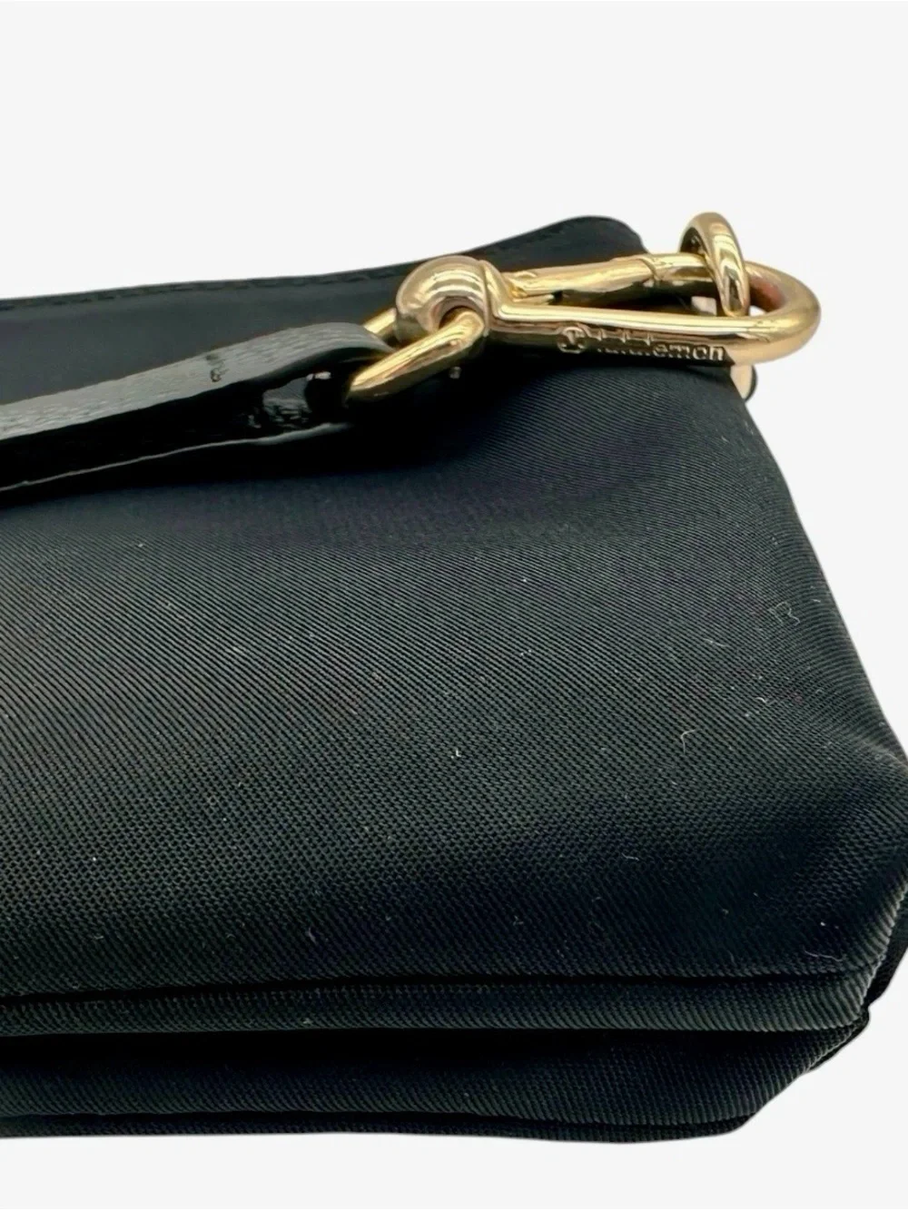lululemon athletica Black Wristlet Clutch with Gold Accent